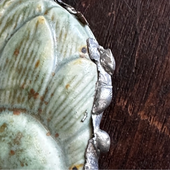 Sun and Moon Face Polymer Pendant Sterling Silver Necklace - Picture 10 of 16